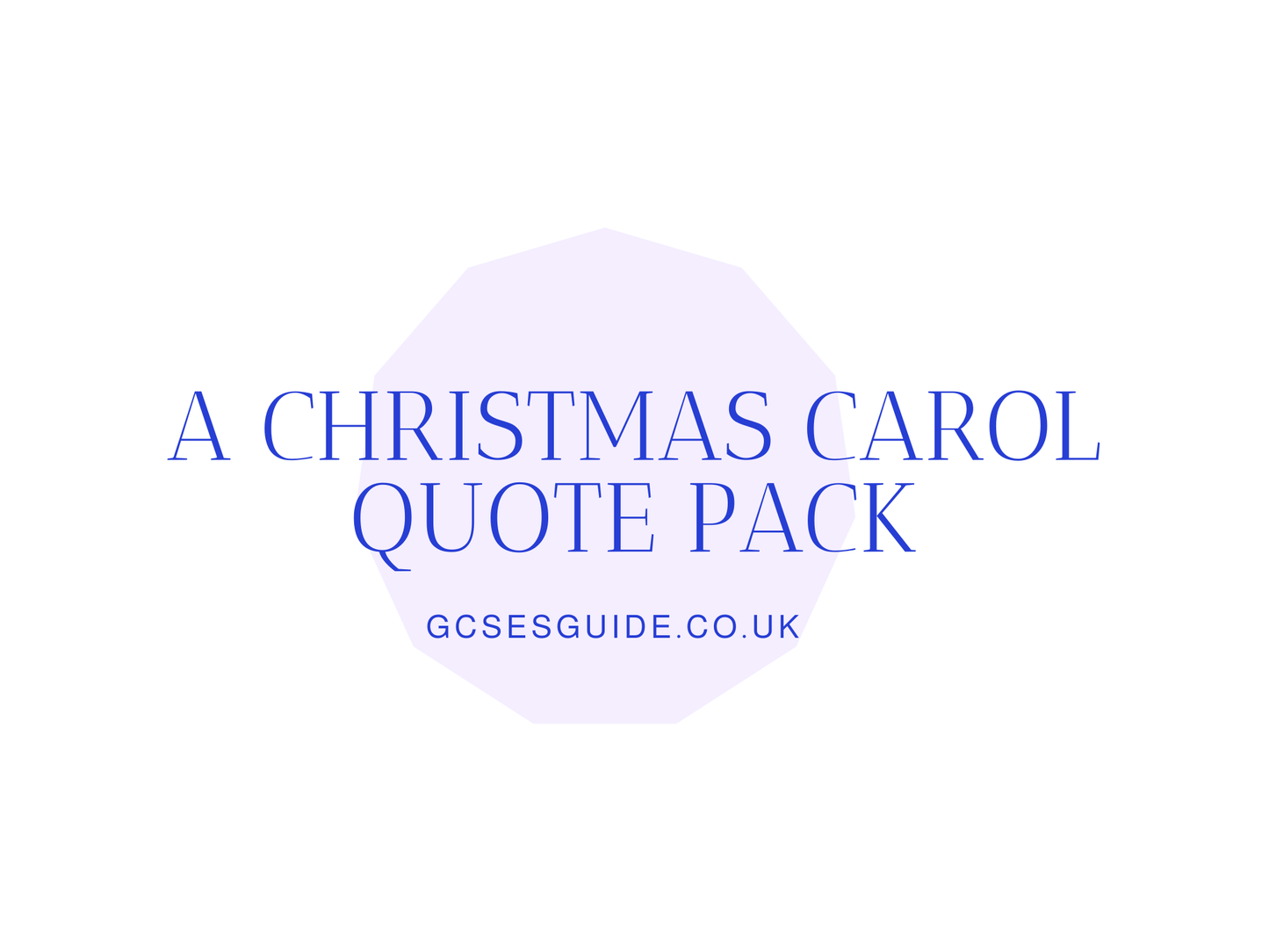 Grade 9 A Christmas Carol Quote Pack