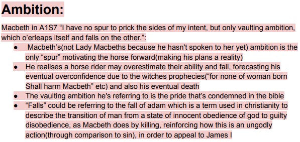 Grade 9 Macbeth Quote Pack