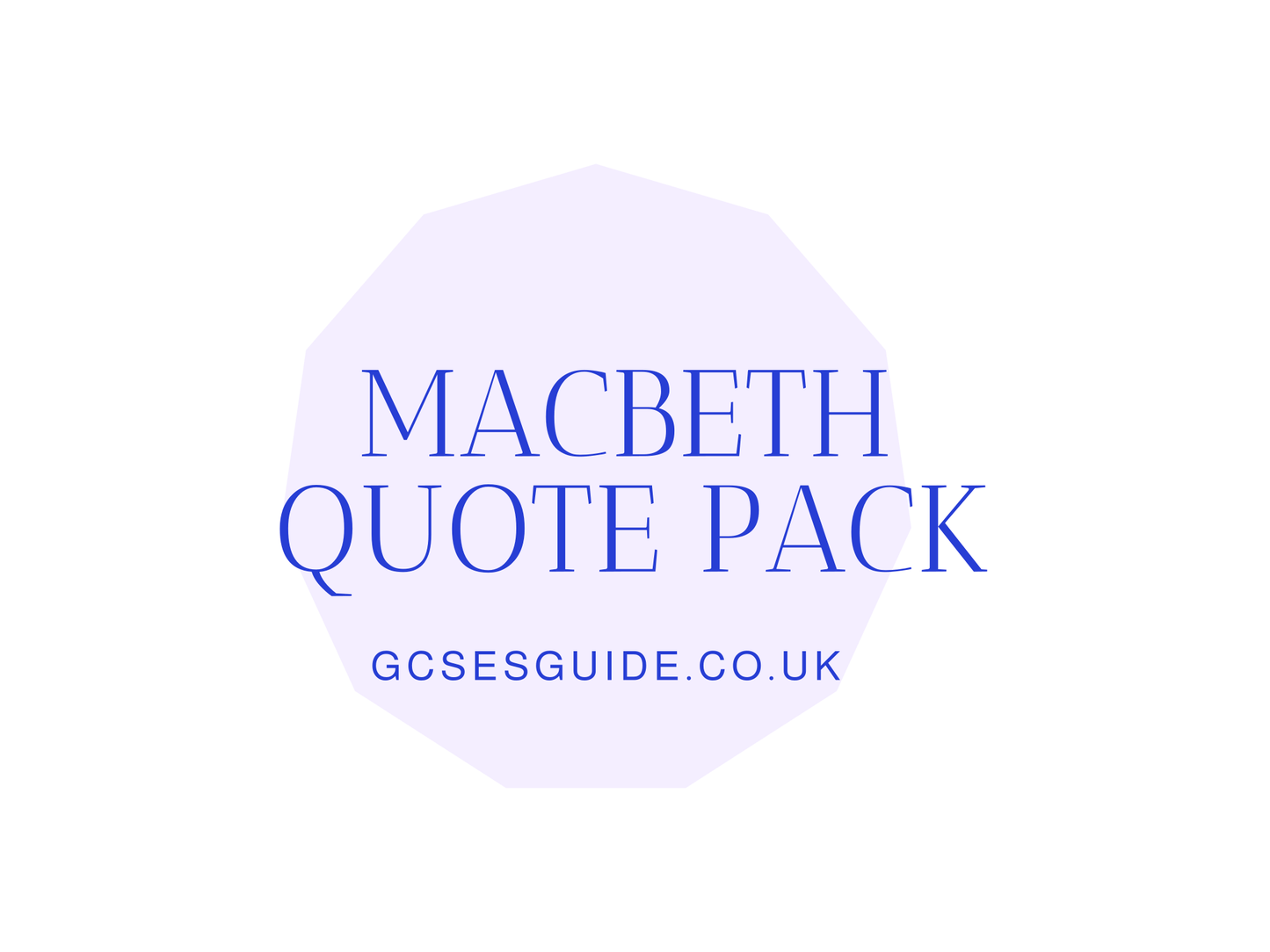 Grade 9 Macbeth Quote Pack
